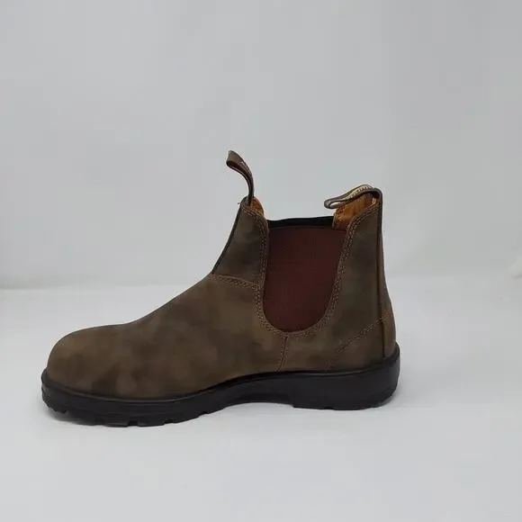 Blundstone 585 Rustic Brown Chelsea Boots Mens 9.5 Waterproof Leather - Picture 8 of 16